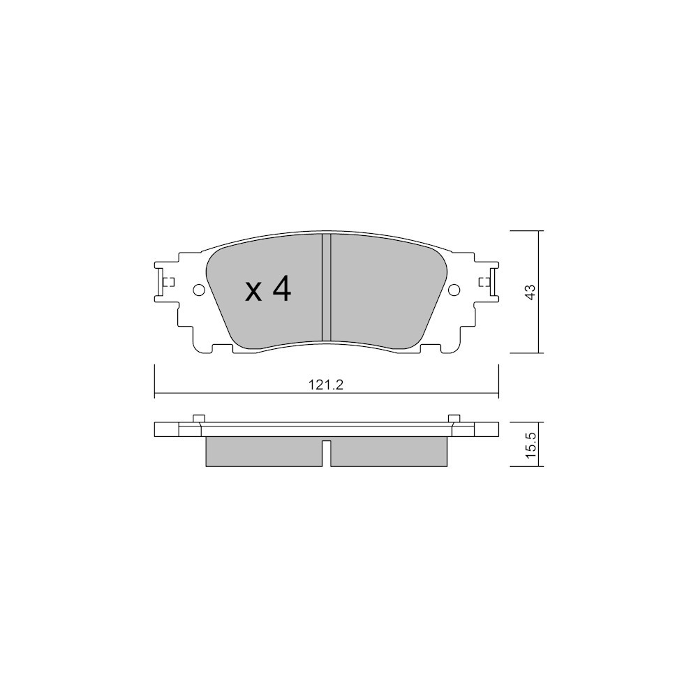 GT2i Club Rear brake pads for LEXUS LM I (_H3_) 300h Trazione integrale (AYH36) 164cv 2020-02-01- - GT-PC10650 - 3666618580302