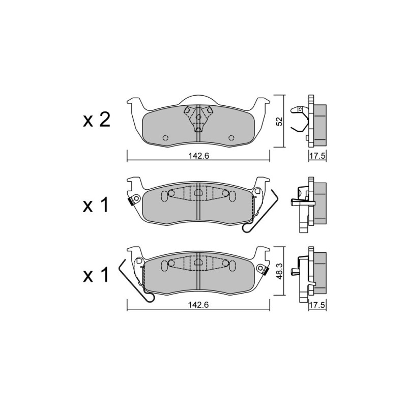 GT2i Club remblokken achter voor INFINITI QX56 5.6 4WD 325pk 2003-09-01- - GT-PC10760 - 3666618580371