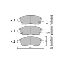 Pastiglie freno anteriori GT2i Club per NISSAN Note II (E12) 1.6 NISMO S 141cv 2012-08-01-