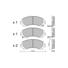 Plaquettes de frein GT2i Club Avant pour INFINITI Q50 50 Hybrid AWD 365cv 2013-04-01-