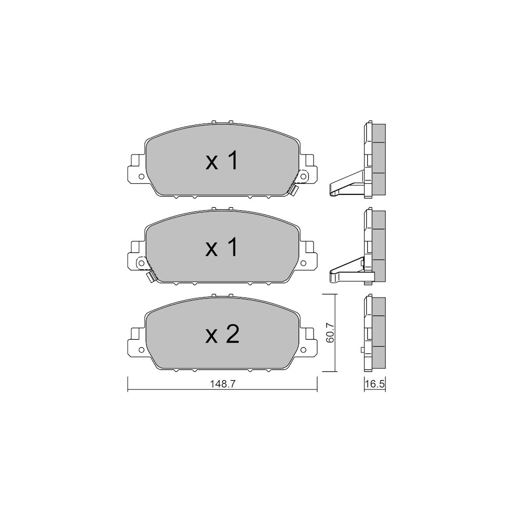 GT2i Club Front brake pads for HONDA HR-V II (RU) 1.5 i-VTEC (RU1) 183cv 2014-11-01- - GT-PC10830 - 3666618580425