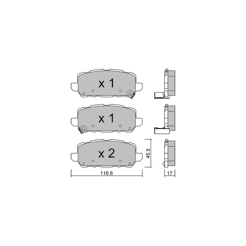 GT2i Club Rear brake pads for HONDA HR-V II (RU) 1.5 i-VTEC (RU1) 183cv 2014-11-01- - GT-PC10840 - 3666618580432
