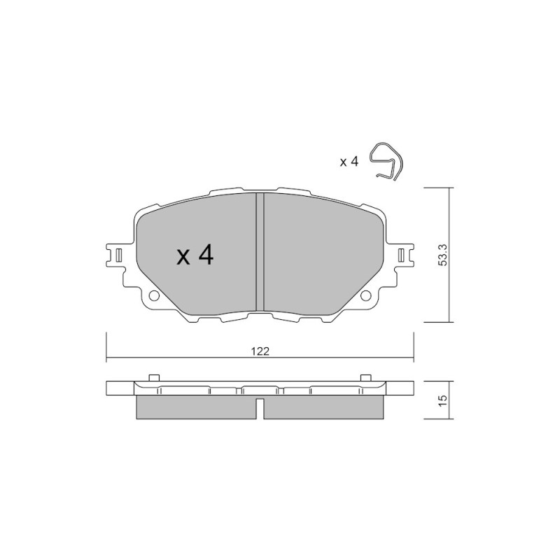 GT2i Club Avant remblokken voor MAZDA MX-5 IV (ND) 1.5i 16V, 2.0i 16V 2015- Advics remklauwen - GT-PC10860 - 3666618580456