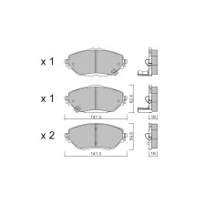 Pastiglie freno anteriori GT2i Club per TOYOTA C-HR II (_X2_, _H2_) 200t (AGL20_) 238cv 2023-10-01-