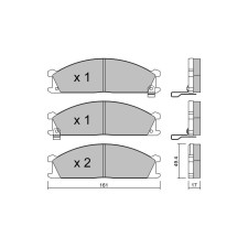 Plaquettes de frein GT2i Club Avant pour NISSAN Terrano I (WD21)/ Pathfinder 3.3 i 24V 4WD (CXW) 230cv 1986-01-01-1996-02-01