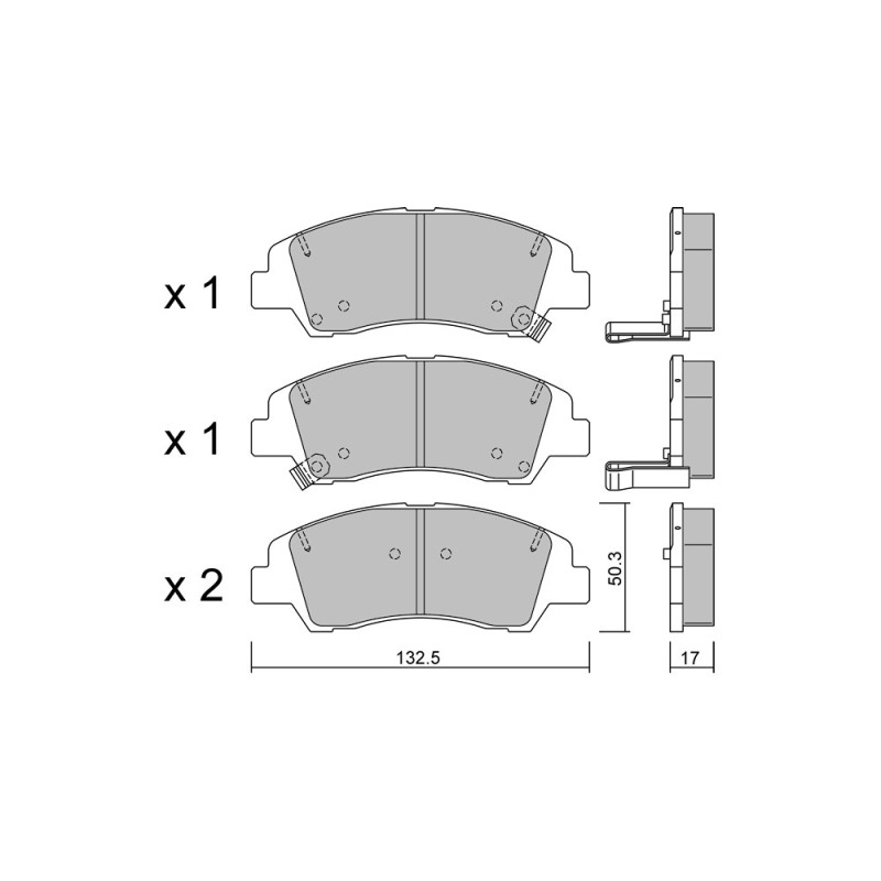 GT2i Club Avant remblokken voor HYUNDAI i10 III (AC3, AI3) 1.6 GDI Hybride 142pk 2019-09-01- - GT-PC10910 - 3666618580500