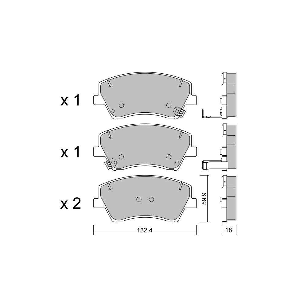 GT2i Club Avant remblokken voor KIA Niro I 3.8 GDI 4WD 316pk 2016-09-01- - GT-PC10920 - 3666618580517