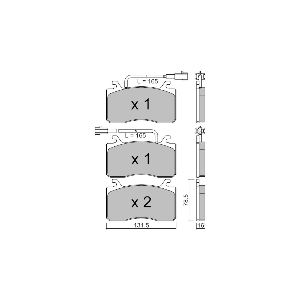 GT2i Club Front brake pads for ALFA ROMEO Giulia (952) 2.0i 16V 280 hp, 2.0i 16V Q4 280 hp 2016-  Brake calipers Brembo - GT-PC11000 - 3666618580562