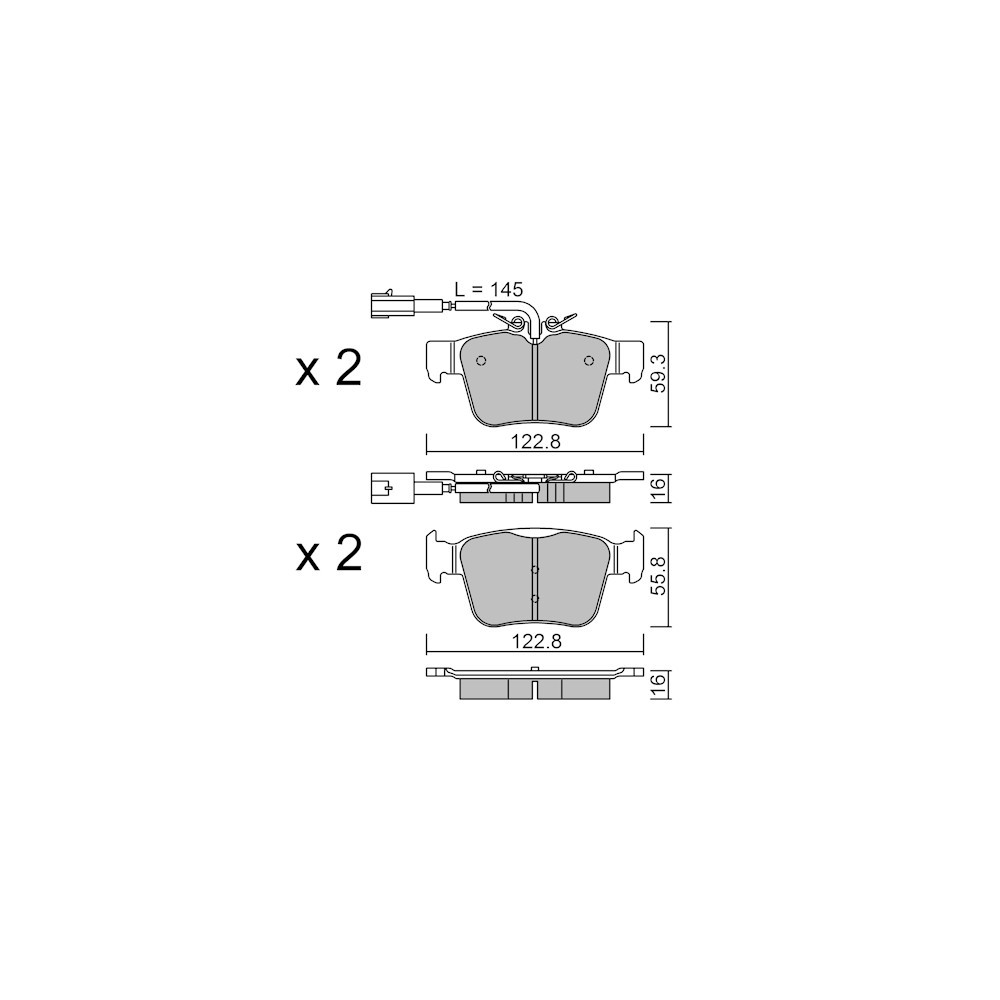 Remblokken GT2i Club Achter voor ALFA ROMEO Giulia (952) 2.0i 16V 280pk, 2.0i 16V Q4 280pk 16- Remklauwen Ate - GT-PC11010 - 3666618580579