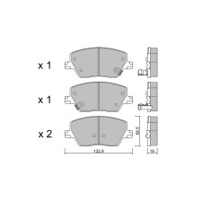 Plaquettes de frein GT2i Club Avant pour FIAT Tipo II Hatchback (357_) / Egea 1.5 T4 Hybrid 131cv 2016-03-01-