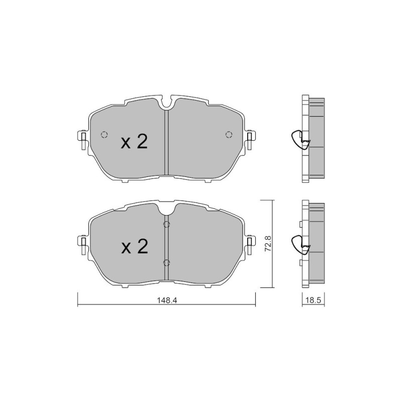 GT2i Club Avant remblokken voor PEUGEOT 308 II SW 5.0 XKR 517pk 2014-03-01-2021-06-01 - GT-PC11050 - 3666618580616