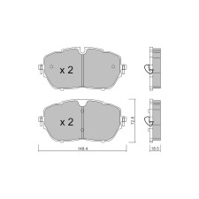 GT2i Club Avant remblokken voor PEUGEOT 308 II SW 5.0 XKR 517pk 2014-03-01-2021-06-01 - GT-PC11050 - 3666618580616