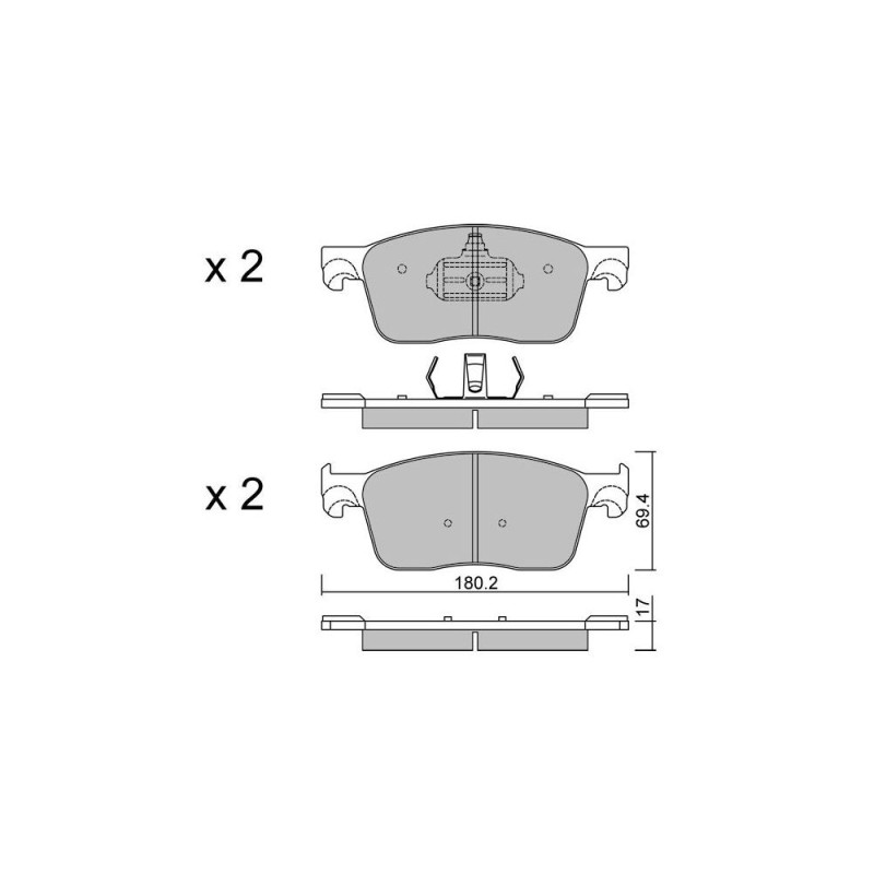 GT2i Club Avant remblokken voor CITROEN Jumpy III (VA_, VE_) / Dispatch 2.0 BlueHDi 180 177pk 2016-04-01- - GT-PC11070 - 3666618580630