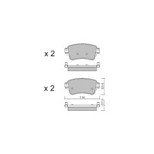 GT2i Club remblokken achter voor CITROEN Jumpy III (VA_, VE_) / Dispatch 2.0 BlueHDi 180 177pk 2016-04-01- - GT-PC11080 - 3666618580647