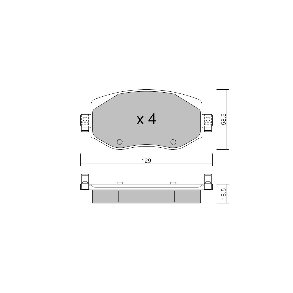 GT2i Club Front brake pads for RENAULT Megane IV Grandtour (K9A/M/N_) 1.6 TCe 200 200cv 2016-04-01- - GT-PC11100 - 3666618580661