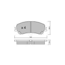Plaquettes de frein GT2i Club Avant pour RENAULT Megane IV Sedan/ Megan Grand Coupe 1.8 TCe 225 225cv 2016-04-01-