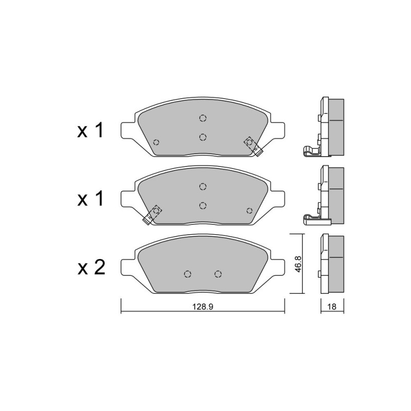 GT2i Club Avant remblokken voor OPEL Karl (C16) 1.4 (68) 101pk 2015-01-01- - GT-PC11130 - 3666618580708