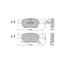 GT2i Club Avant remblokken voor OPEL Astra K (B16) 1.4 Turbo (68) 150pk 2015-06-01- - GT-PC11140 - 3666618580715