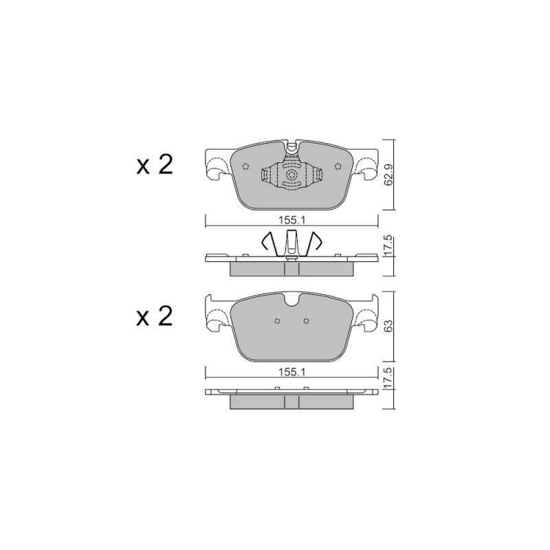 GT2i Club Avant remblokken voor VOLVO S60 III (224) B4 Mild-Hybrid 198pk 2019-02-01- - GT-PC11190 - 3666618580753