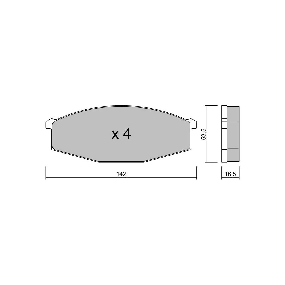 GT2i Club Front brake pads for NISSAN Patrol GR IV (Y60, GR)/ Safari 4.0 (W160) 147cv 1982-01-01-1998-02-01 - GT-PC1120 - 3666618580760