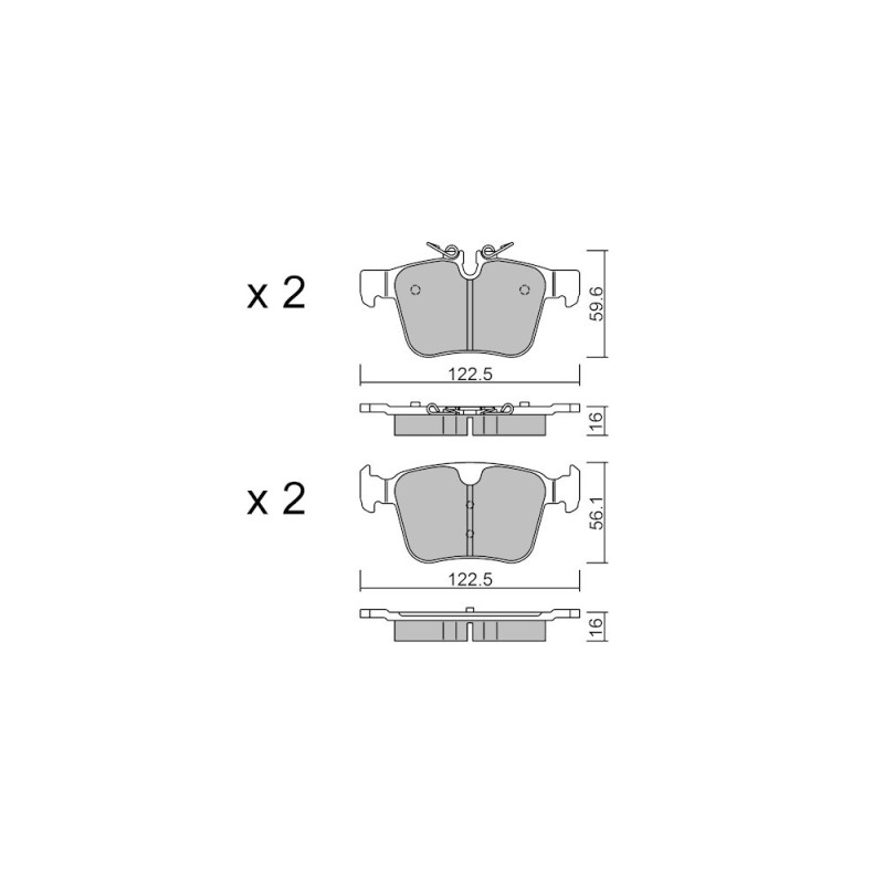 GT2i Club remblokken achter voor VOLVO V90 II SW (235) T8 Plug-in Hybride AWD 463pk 2016-03-01- - GT-PC11220 - 3666618580807