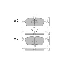 Plaquettes de frein GT2i Club Avant pour JAGUAR XF II Sportbrake (X260) 3.0 AWD 340cv 2017-07-01-