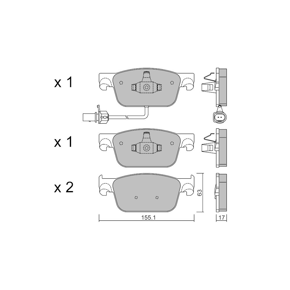 GT2i Club Avant remblokken voor AUDI A4 V Avant (8W5, 8WD, B9) RS4 quattro 451pk 2015-08-01- - GT-PC11250 - 3666618580845