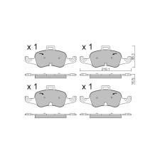 GT2i Club Avant remblokken voor AUDI TT - TT Quattro (FV) TTS 2.0i 16V TFSi 2014-23 - Ate remklauwen - GT-PC11270 - 3661768238202
