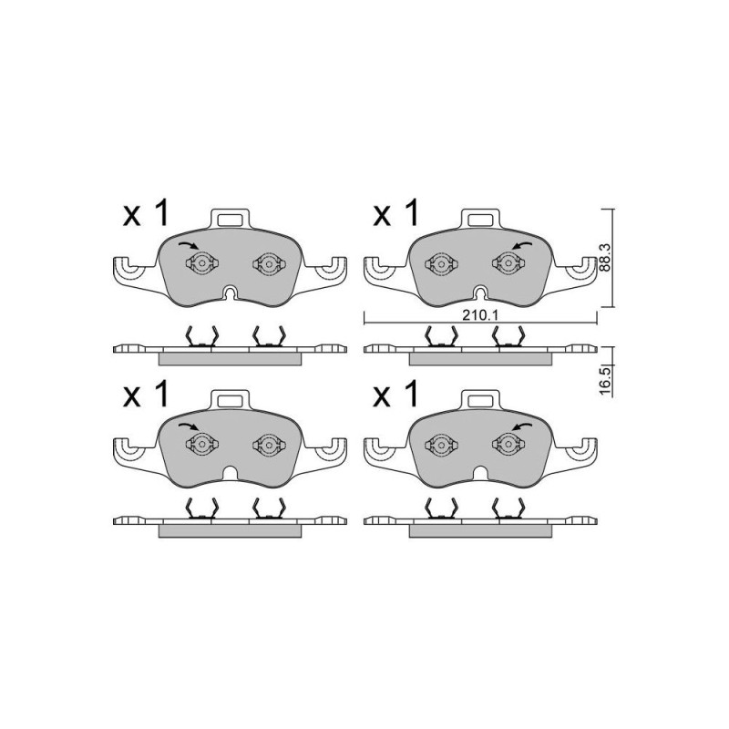 GT2i Club Avant remblokken voor AUDI TT III Roadster (FV9, FVR) RS3 quattro 400pk 2014-11-01- - GT-PC11271 - 3666618580869
