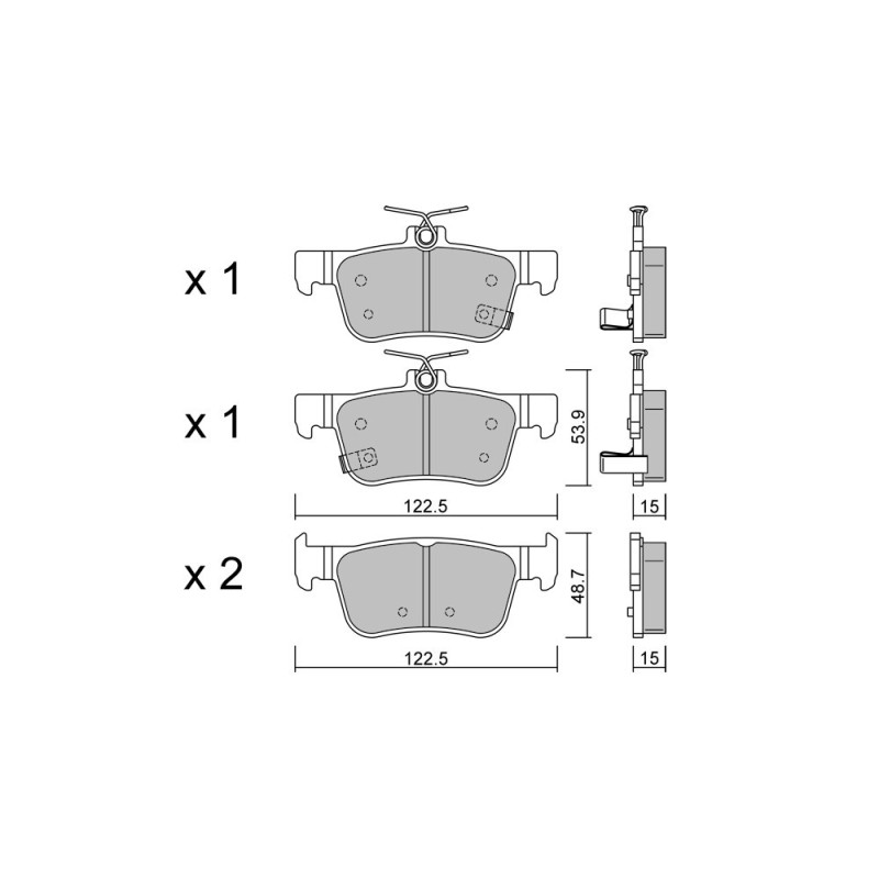 GT2i Club Remblokken achter voor HONDA Civic X Sedan (FC_) 2.0 Type/R 331pk 2015-09-01- - GT-PC11310 - 3666618591049