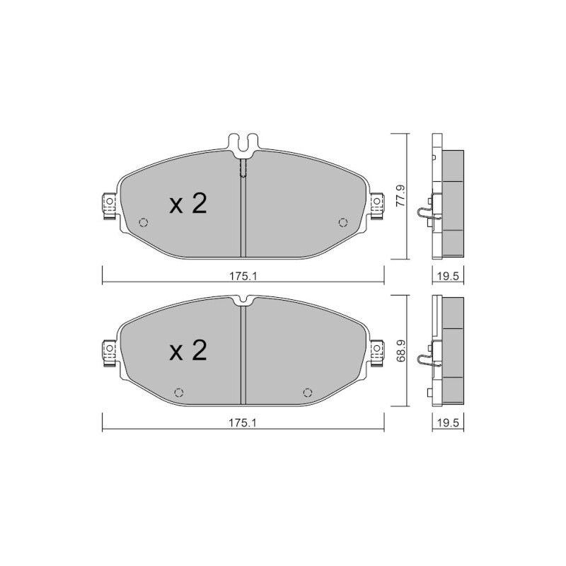 GT2i Club Avant remblokken voor MERCEDES BENZ CLS (C257) E 500 (212.073) 408pk 2017-12-01- - GT-PC11320 - 3666618580913