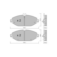 GT2i Club Avant remblokken voor MERCEDES BENZ CLS (C257) E 500 (212.073) 408pk 2017-12-01- - GT-PC11320 - 3666618580913