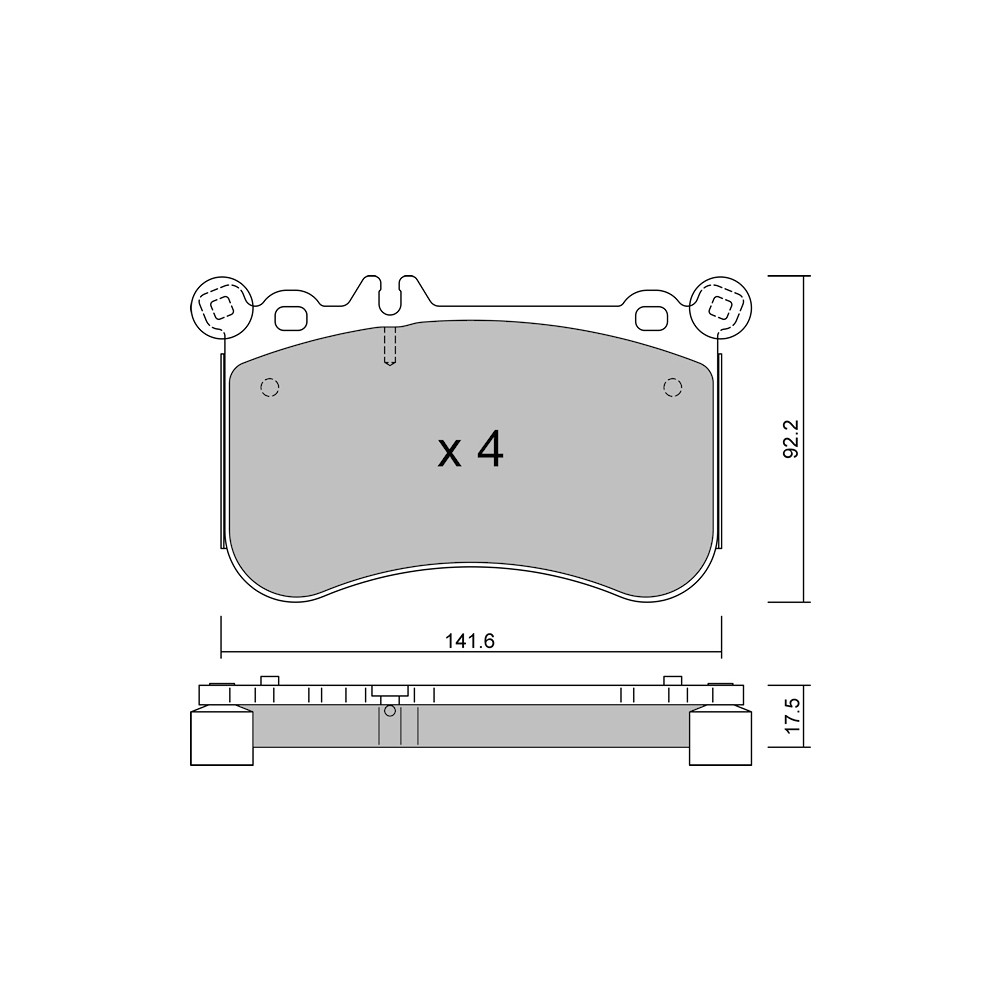 GT2i Club Avant remblokken voor MERCEDES BENZ S-Klasse VI Coupé (C216) CL 500 4-matic 436pk 2006-05-01-2013-12-01 - GT-PC11330 - 3666618580920