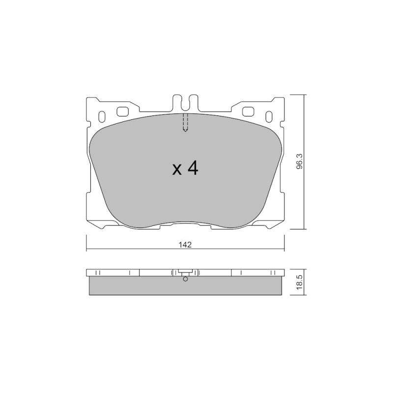 GT2i Club Avant remblokken voor MERCEDES BENZ C Klasse IV Cabrio (A205) EQC 400 4-matic 408pk 2016-06-01-2023-04-01 - GT-PC11340 - 3666618580944
