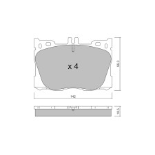 Plaquettes de frein GT2i Club Avant pour MERCEDES BENZ Classe C IV Cabrio (A205) EQC 400 4-matic 408cv 2016-06-01-2023-04-01