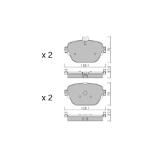 GT2i Club Rear brake pads for MERCEDES BENZ GLC I (X253) AMG 63 S 4-matic+ (253.389) 510cv 2015-06-01-