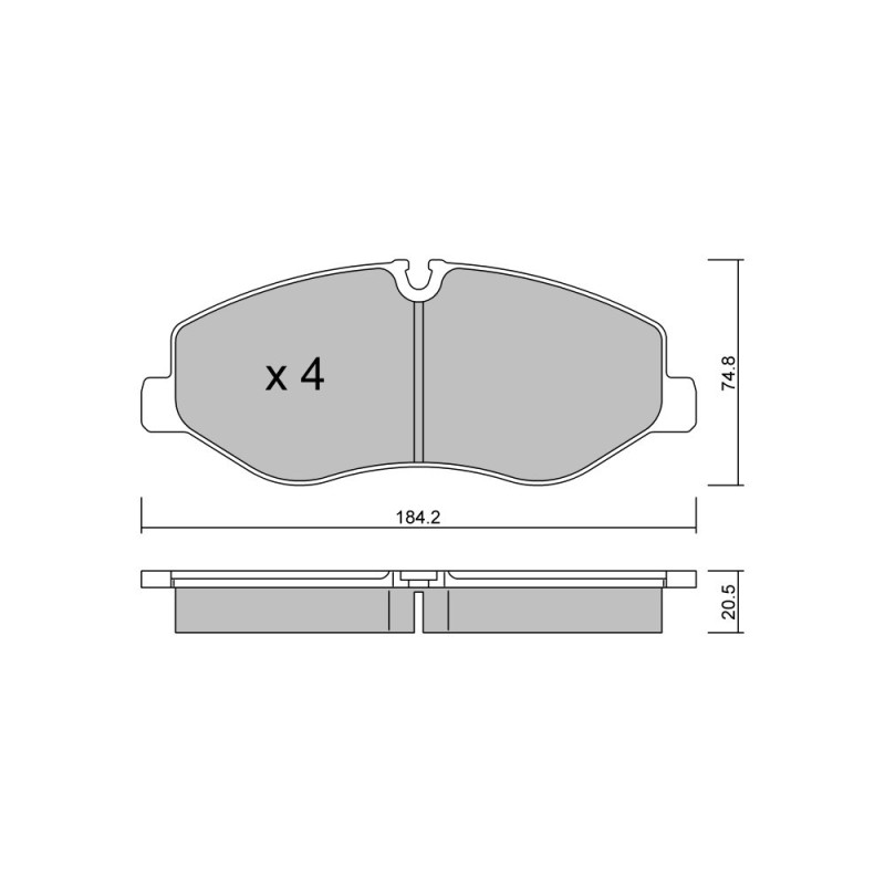 GT2i Club Avant remblokken voor MERCEDES BENZ Klasse V II (W447) V 250 (447.813, 447.815) 211 pk 2014-03-01- - GT-PC11390 - 3666618580999