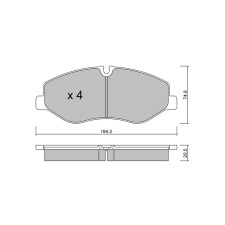 GT2i Club Avant remblokken voor MERCEDES BENZ Klasse V II (W447) V 250 (447.813, 447.815) 211 pk 2014-03-01- - GT-PC11390 - 3666618580999