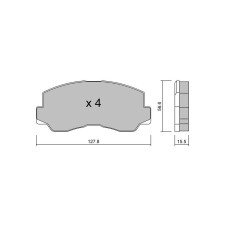 GT2i Club Avant remblokken voor MITSUBISHI Pajero I (L04_G, L14_G)/ Shogun 3.8 GDI 4WD 316pk 1982-01-01-1991-12-01 - GT-PC1140 - 3666618581002