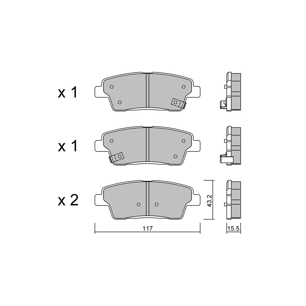 GT2i Club Rear brake pads for HYUNDAI Genesis II (DH) 3.8 GDI 335cv 2014-03-01- - GT-PC11400 - 3666618581019