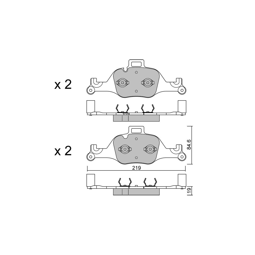 GT2i Club Front brake pads for BMW X5 IV (G05, F95) xDrive 45 e iPerformance 395cv 2018-08-01- - GT-PC11450 - 3666618581040