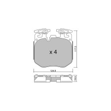 GT2i Club Front brake pads for BMW Serie 2 (G42-G87) M240i For Performance Brakes Msport 2021-  Brake calipers Brembo
