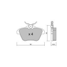 Pastiglie freno posteriori GT2i Club per ALFA ROMEO 166 (936_) 3.2 V6 24V 240cv 1998-09-01-2007-06-01