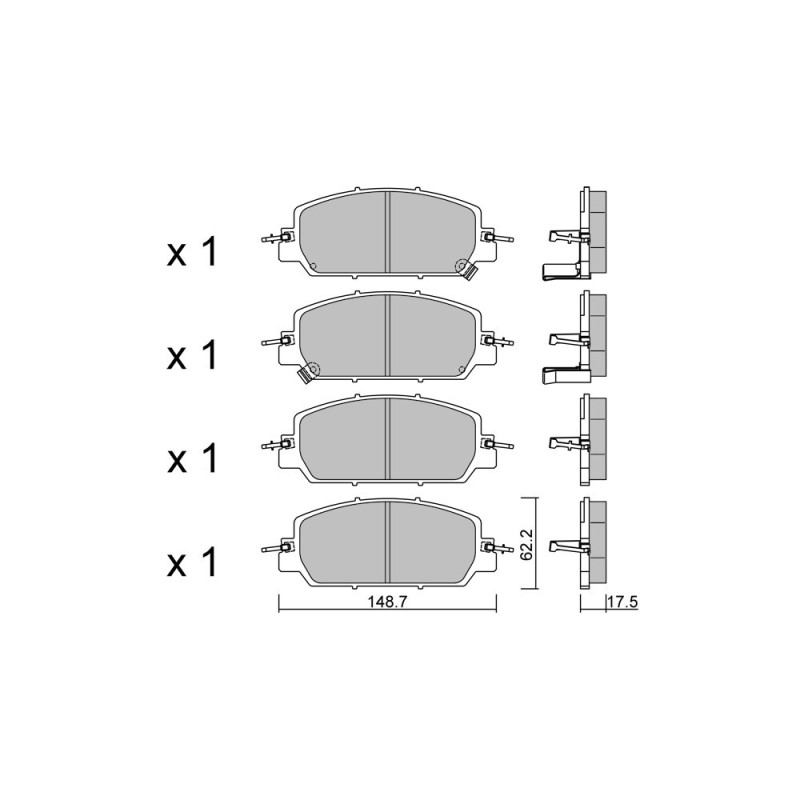 GT2i Club Avant remblokken voor HONDA CR-V V (RW_, RT_) 1.5 AWD (RW2) 194pk 2016-12-01- - GT-PC11530 - 3666618581088