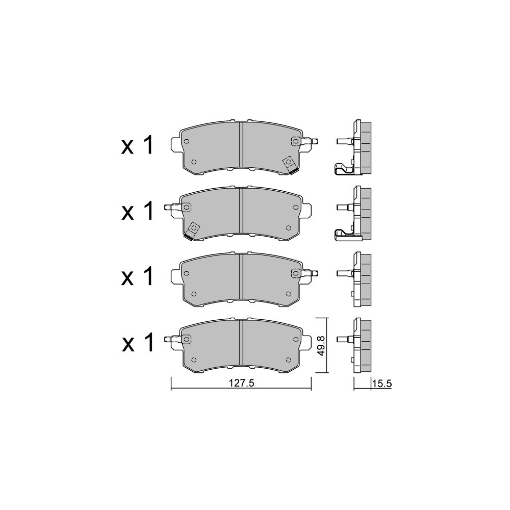 GT2i Club Rear brake pads for NISSAN Patrol VI (Y62) V6 604cv 2010-04-01- - GT-PC11550 - 3666618581101