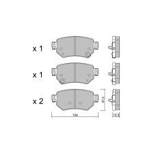 Remblokken GT2i Club Achter voor MAZDA 6 III SW (GJ, GL) / Atenza 2.5 232pk 2012-08-01- - GT-PC11590 - 3666618581149