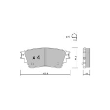 GT2i Club Rear brake pads for MITSUBISHI Eclipse Cross (GK_) 1.5 T-Mivec 164cv 2017-10-01-