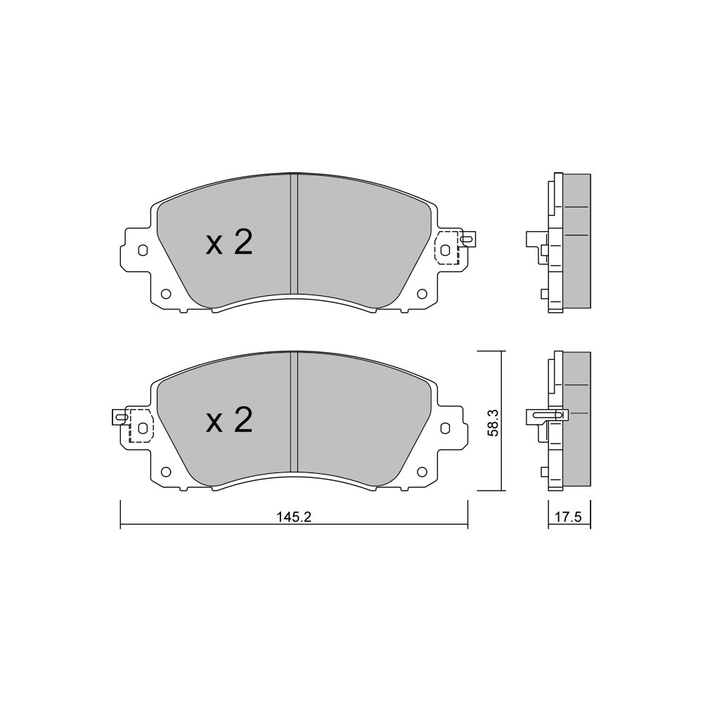 GT2i Club Avant remblokken voor SUBARU XV II (GT) 2.5 AWD (BT9) 185pk 2017-04-01- - GT-PC11610 - 3666618581163