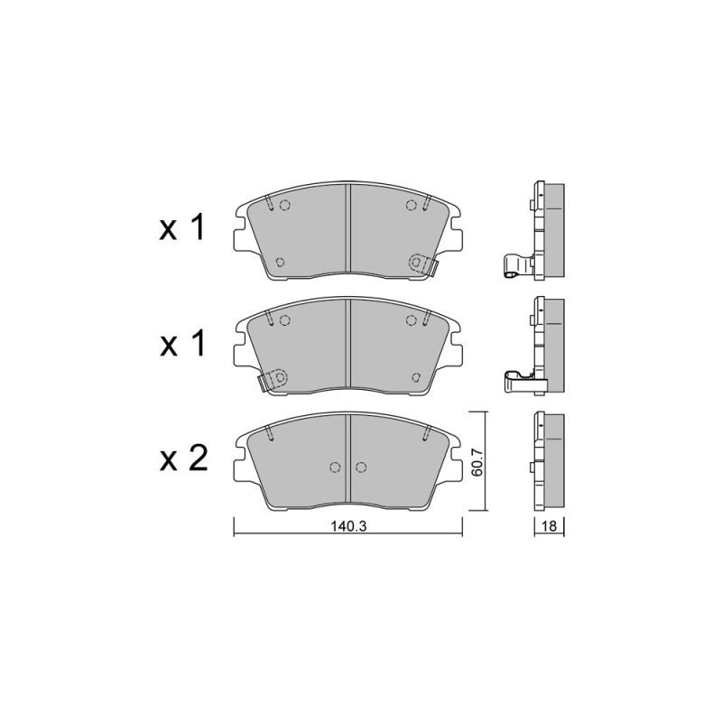 GT2i Club Avant remblokken voor HYUNDAI Tucson II (TL, TLE) 2.0 CRDi 204pk 2015-06-01- - GT-PC11640 - 3666618581194