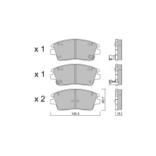 GT2i Club Avant remblokken voor HYUNDAI Tucson II (TL, TLE) 2.0 CRDi 204pk 2015-06-01- - GT-PC11640 - 3666618581194